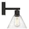 Access Lighting Port Nine Martini, Martini LED Wall Sconce, Matte Black Finish, Seeded Glass 63143LEDDLP-MBL/SDG - alternate 8